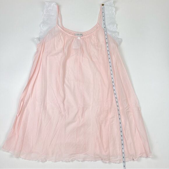 NWT Amanda Rich Short Sleeve with Lace Trim Cotton Gown AR 106-80 - Picture 13 of 13